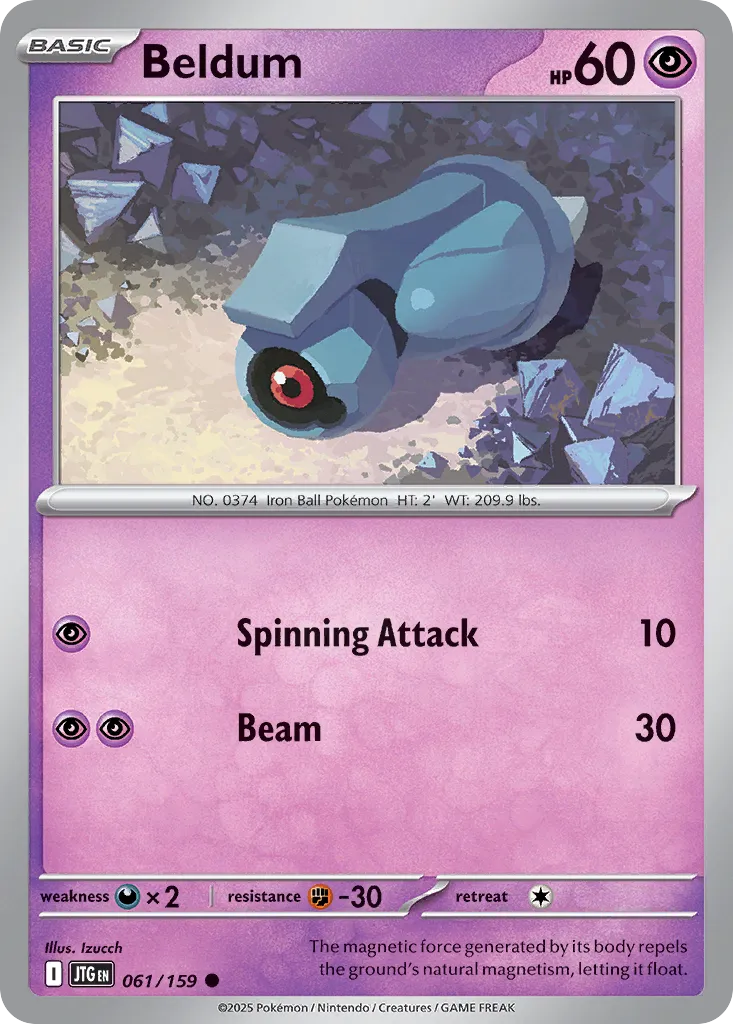 Beldum 061/159 — Journey Together (English Pokémon TCG card)