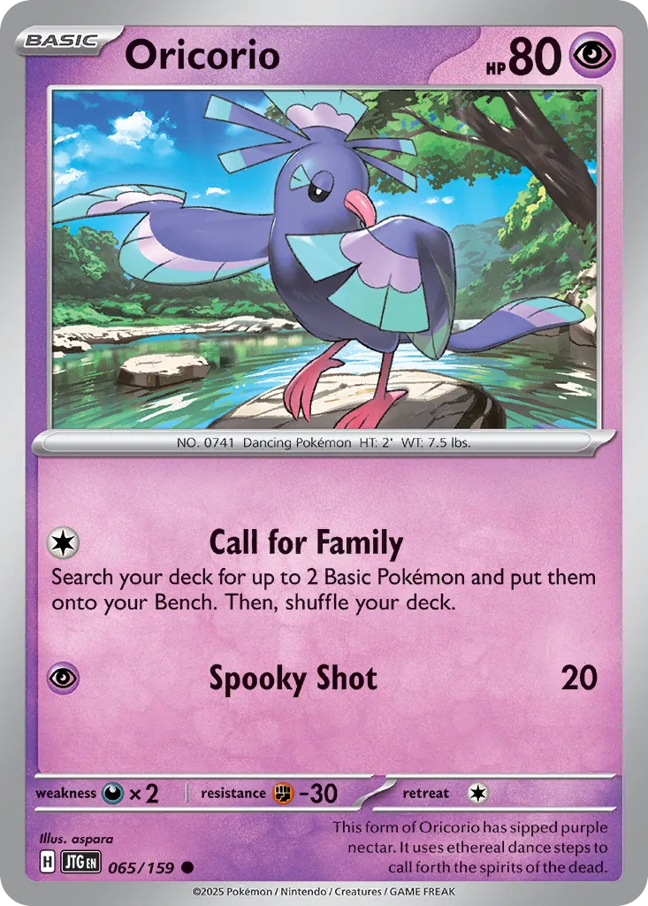 Oricorio 065/159 — Journey Together (English Pokémon TCG card)