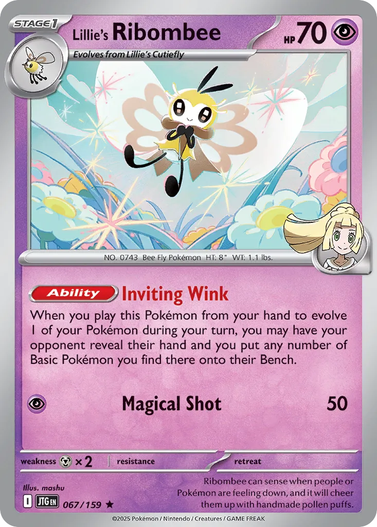 Lillie's Ribombee 067/159 — Journey Together (English Pokémon TCG card)