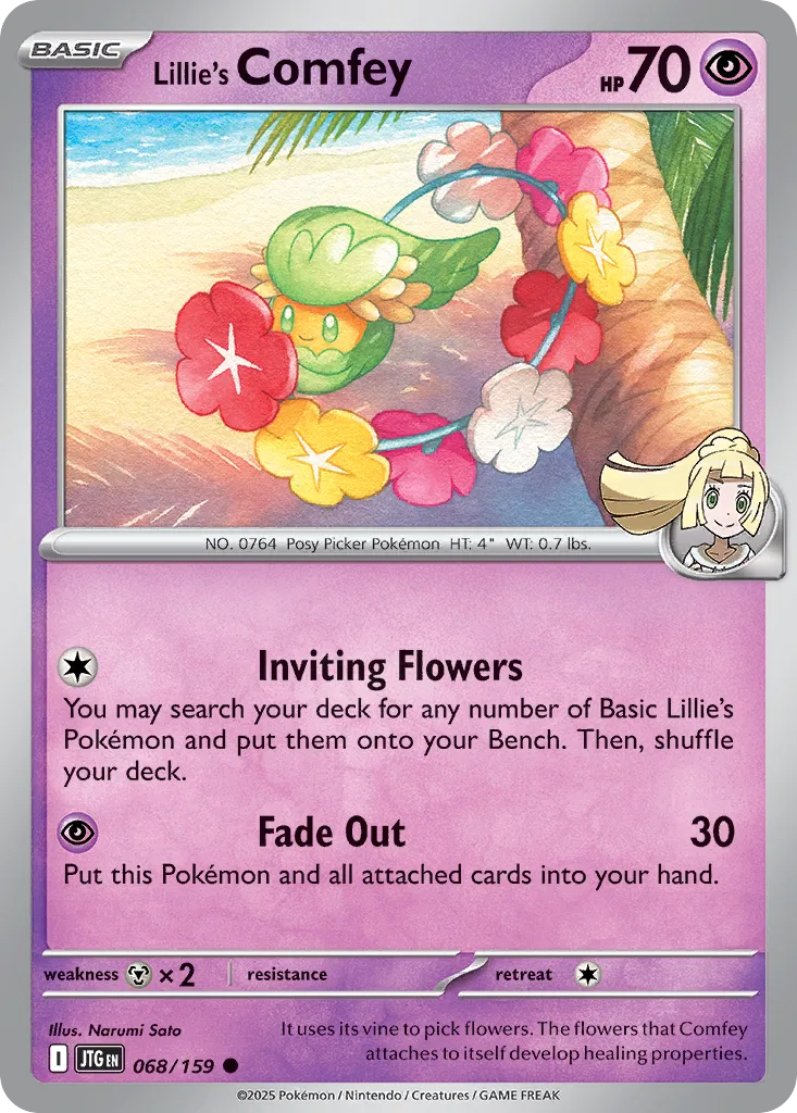 Lillie's Comfey 068/159 — Journey Together (English Pokémon TCG card)