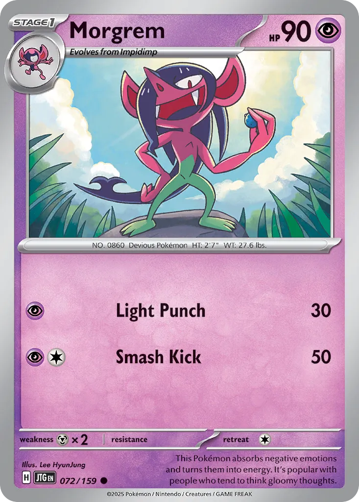 Morgrem 072/159 — Journey Together (English Pokémon TCG card)