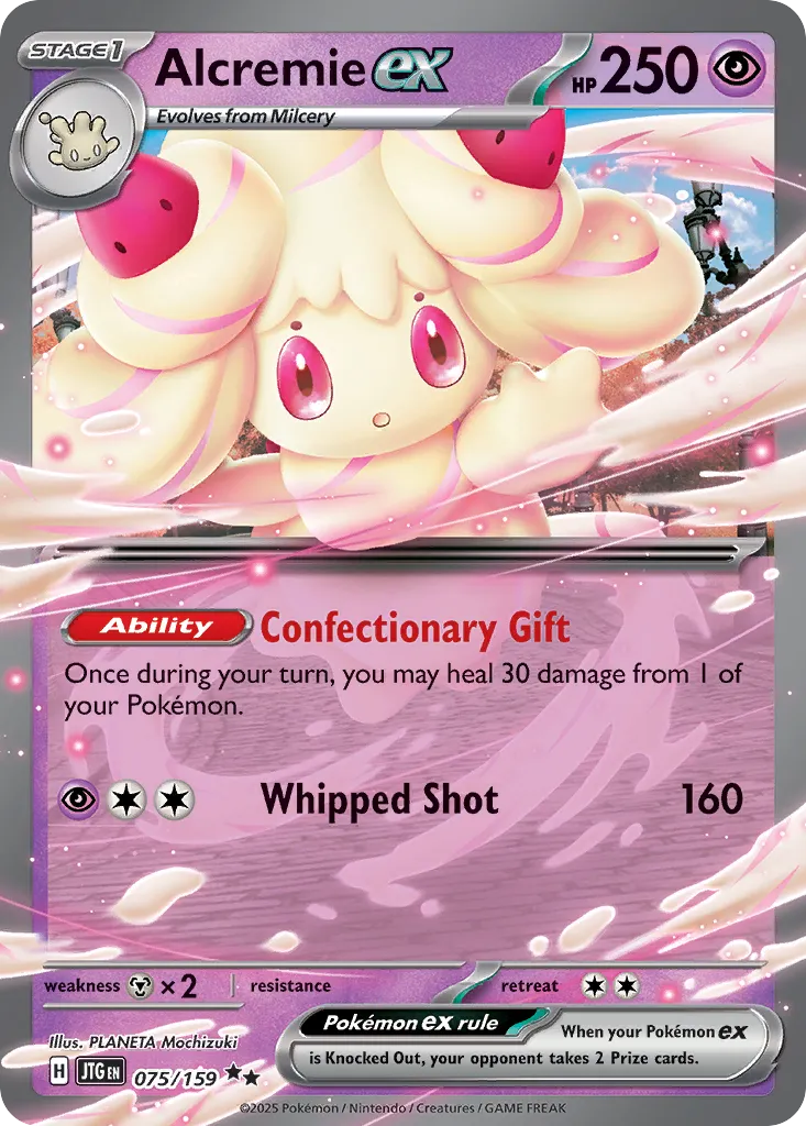 Alcremie ex 075/159 — Journey Together (English Pokémon TCG card)
