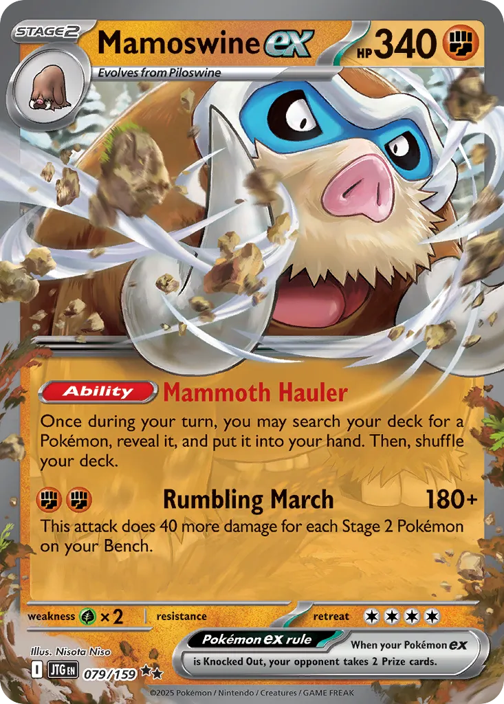 Mamoswine ex 079/159 — Journey Together (English Pokémon TCG card)