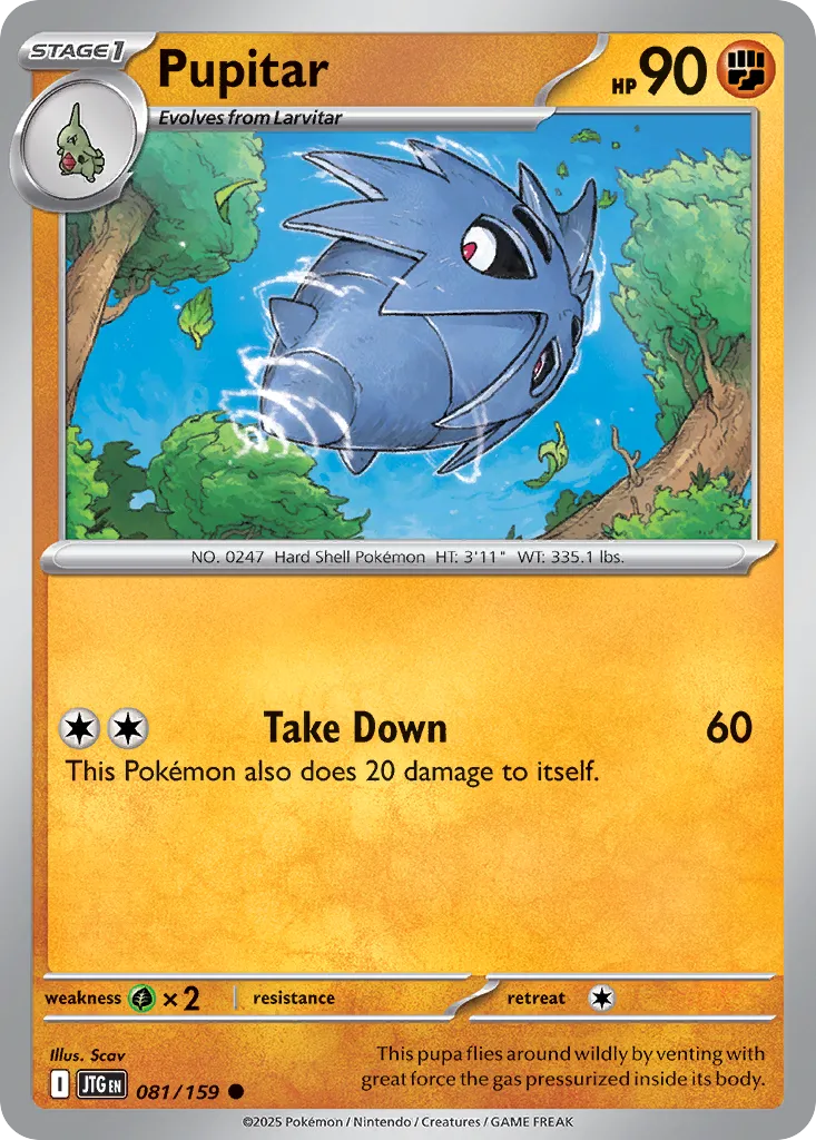 Pupitar 081/159 — Journey Together (English Pokémon TCG card)