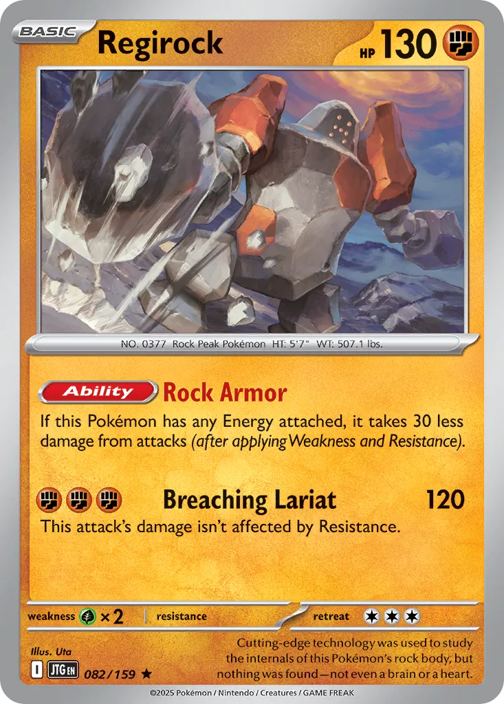 Regirock 082/159 — Journey Together (English Pokémon TCG card)