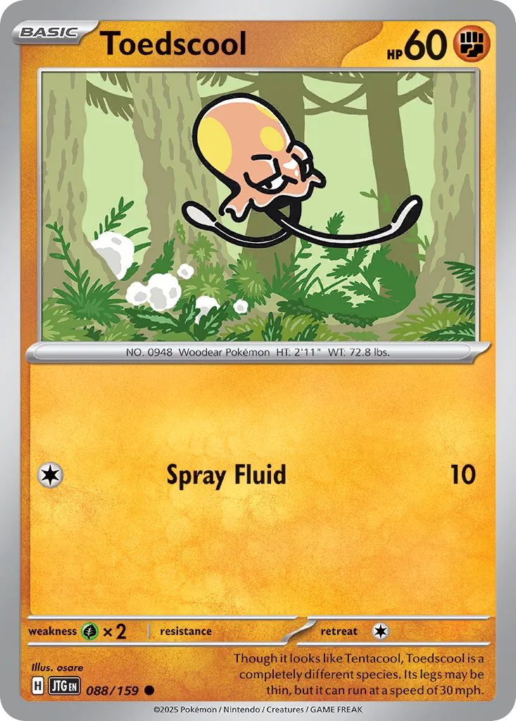 Toedscool 088/159 — Journey Together (English Pokémon TCG card)