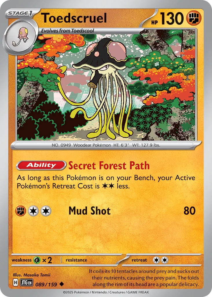 Toedscruel 089/159 — Journey Together (English Pokémon TCG card)