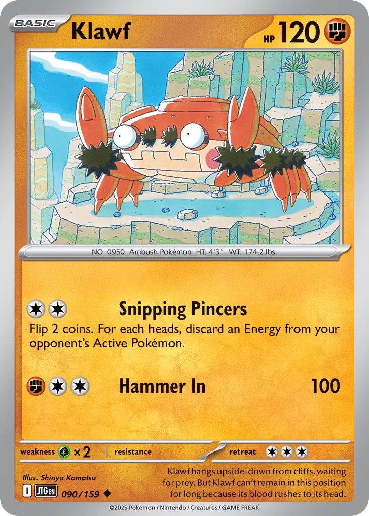 Klawf 090/159 — Journey Together (English Pokémon TCG card)