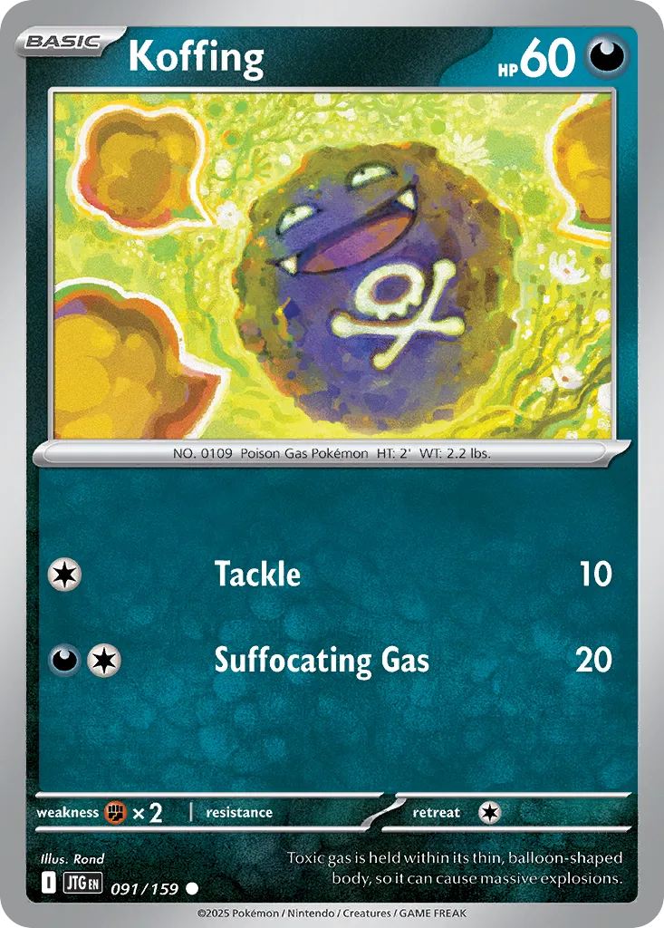 Koffing 091/159 — Journey Together (English Pokémon TCG card)