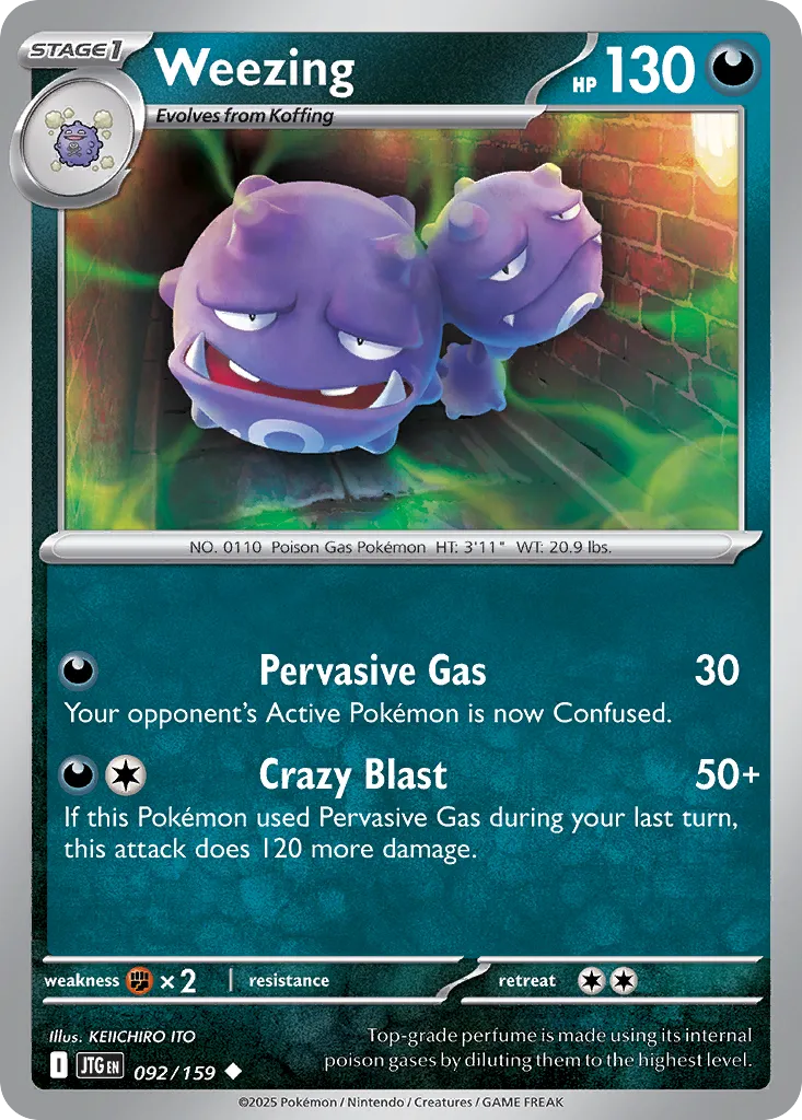 Weezing 092/159 — Journey Together (English Pokémon TCG card)