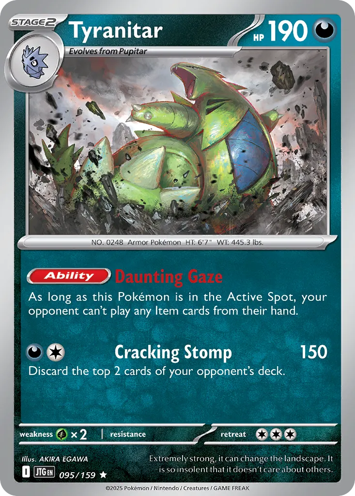 Tyranitar 095/159 — Journey Together (English Pokémon TCG card)