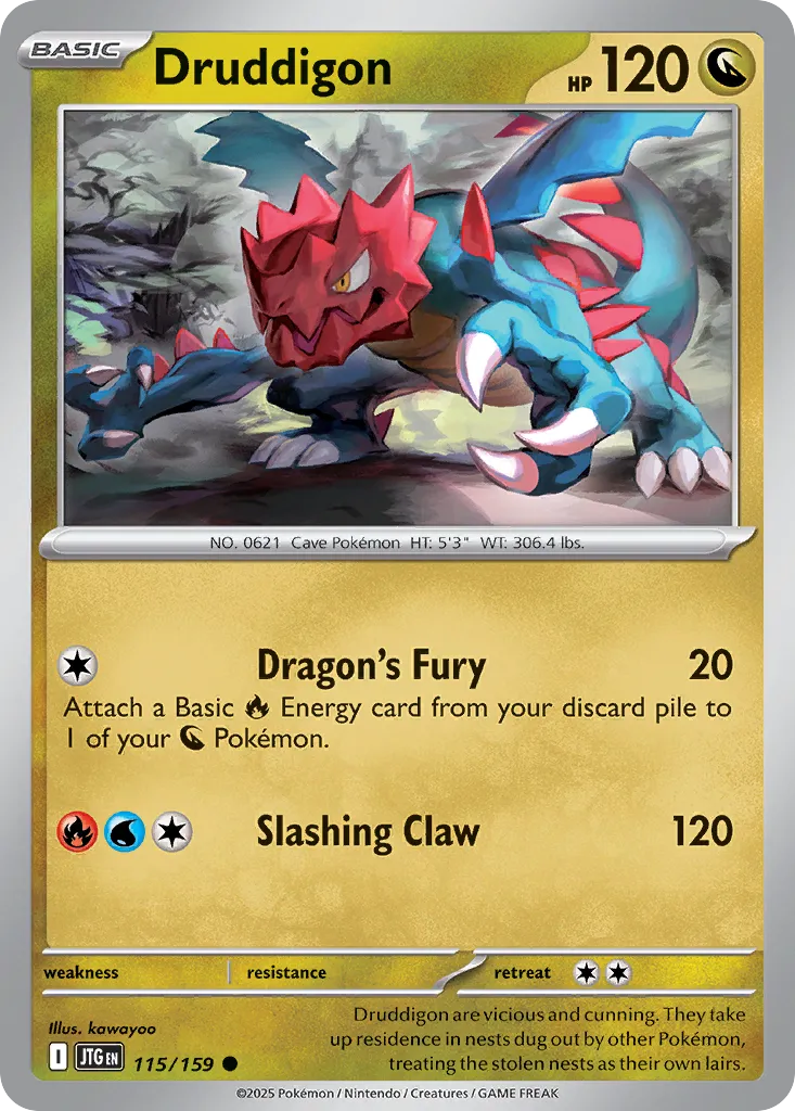 Druddigon 115/159 — Journey Together (English Pokémon TCG card)