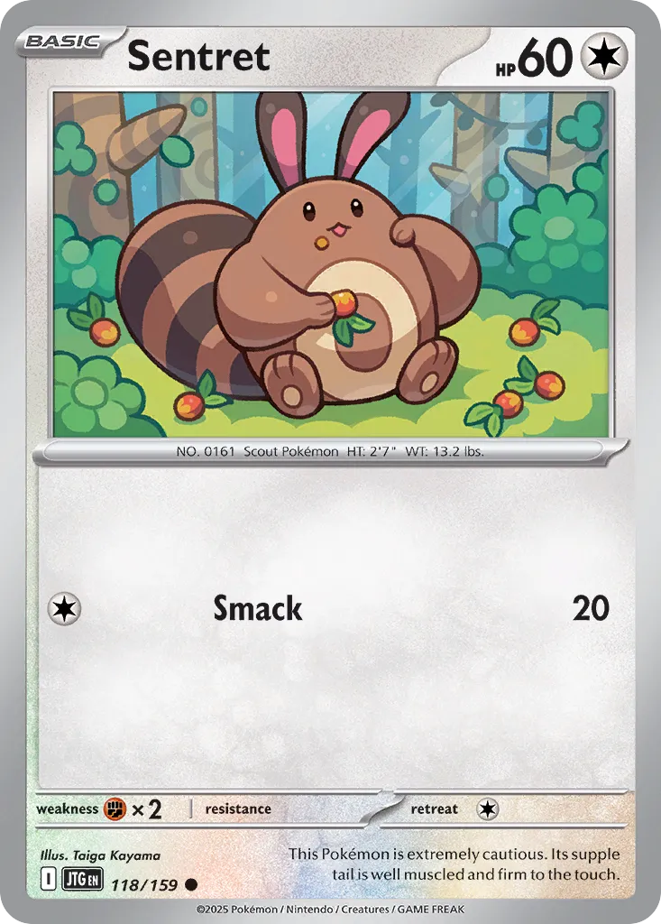 Sentret 118/159 — Journey Together (English Pokémon TCG card)
