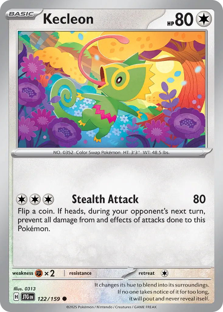 Kecleon 122/159 — Journey Together (English Pokémon TCG card)