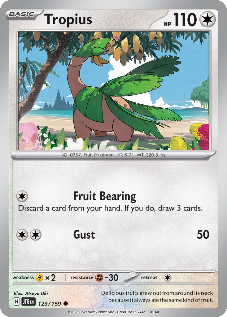 Tropius 123/159 — Journey Together (English Pokémon TCG card)
