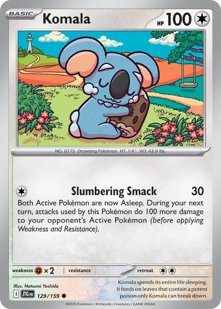 Komala 129/159 — Journey Together (English Pokémon TCG card)