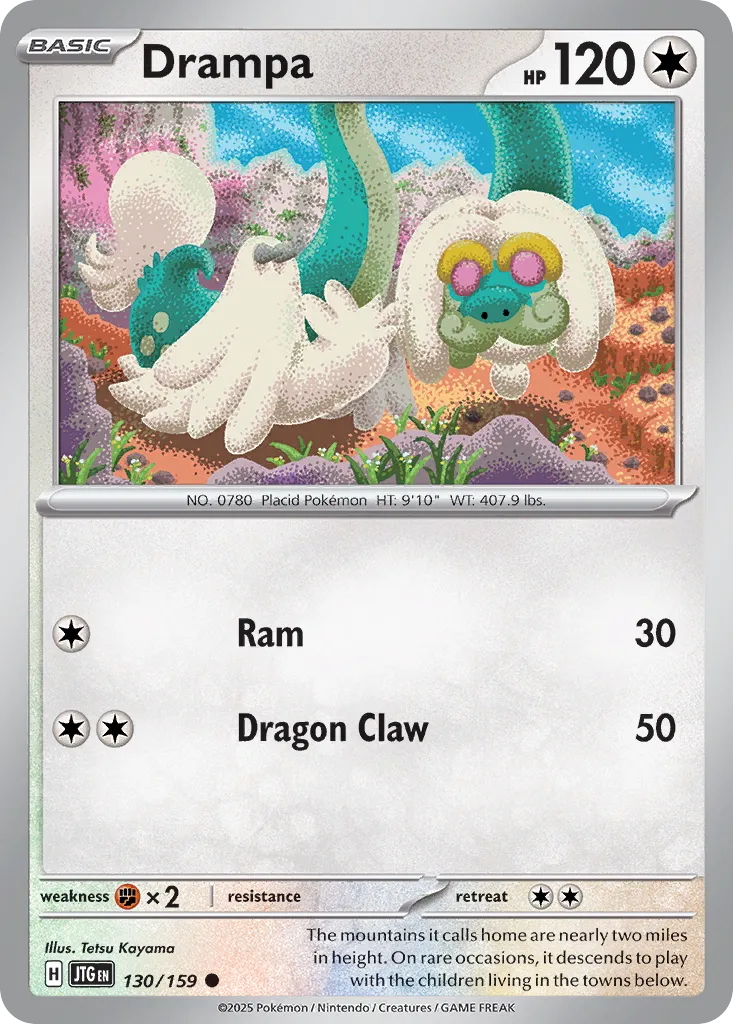 Drampa 130/159 — Journey Together (English Pokémon TCG card)