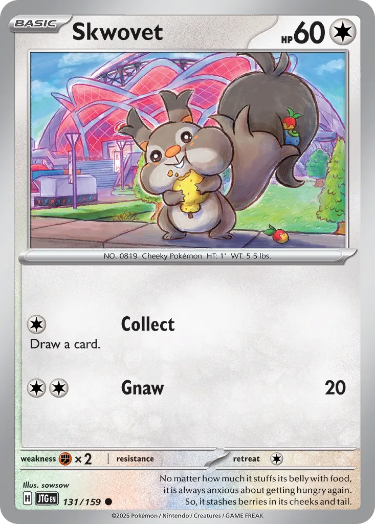 Skwovet 131/159 — Journey Together (English Pokémon TCG card)