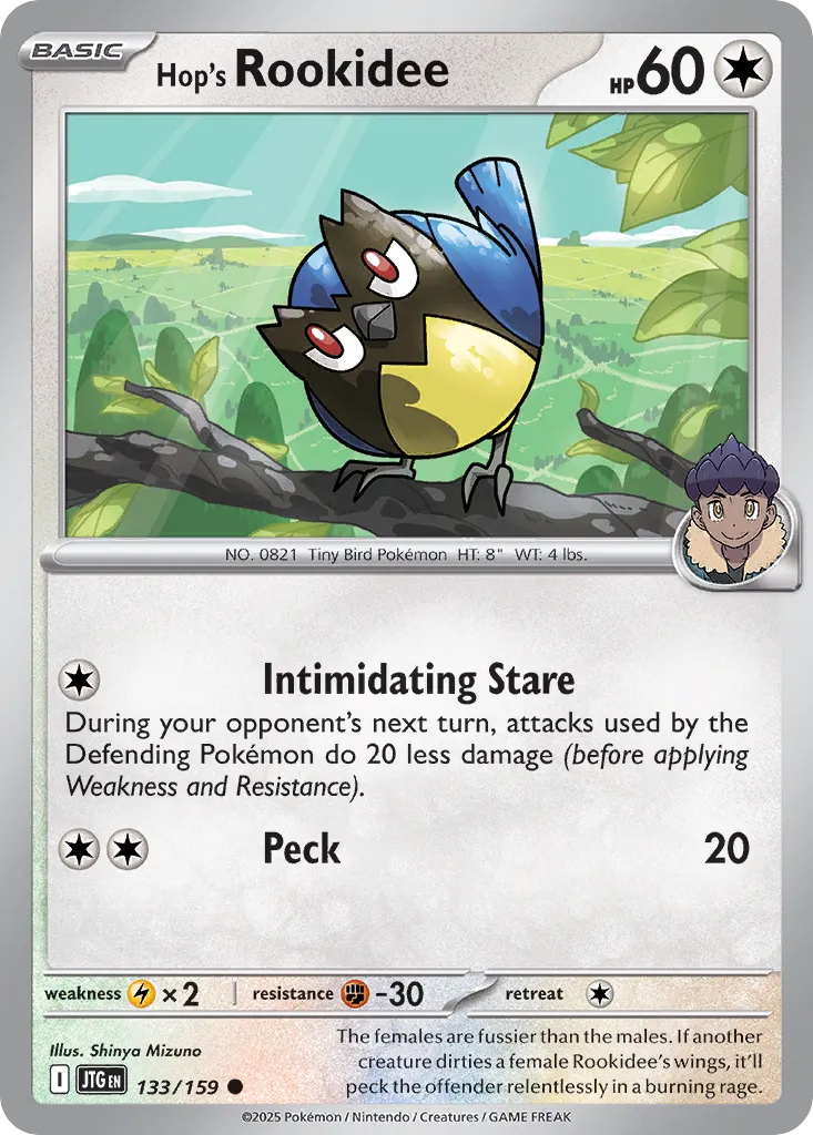 Hop's Rookidee 133/159 — Journey Together (English Pokémon TCG card)