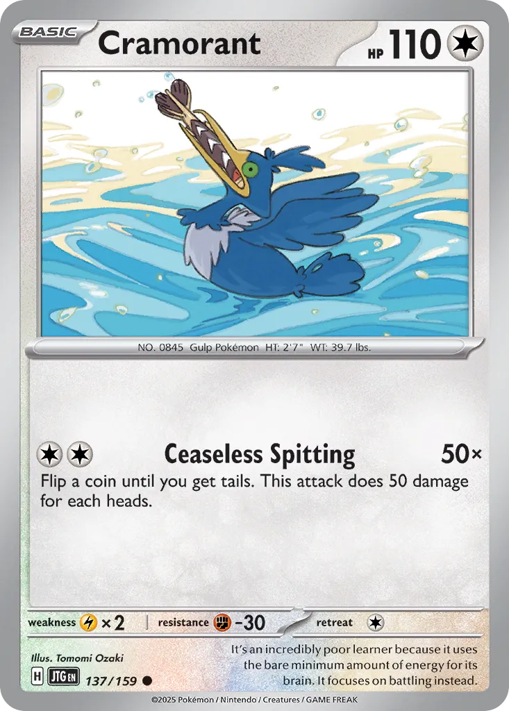 Cramorant 137/159 — Journey Together (English Pokémon TCG card)