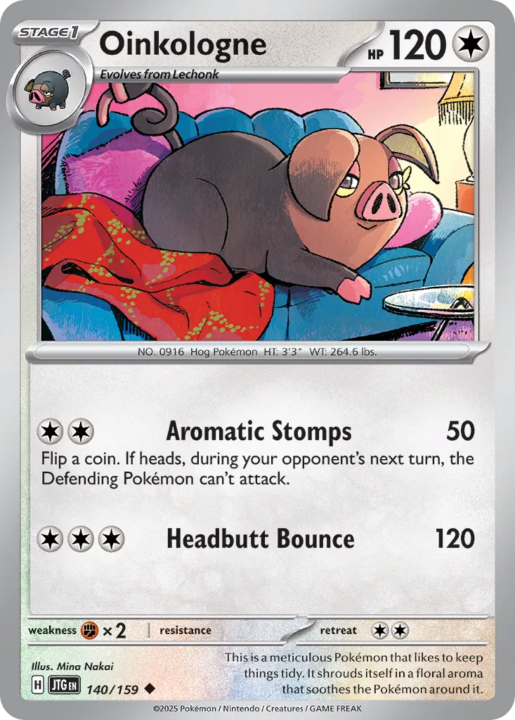Oinkologne 140/159 — Journey Together (English Pokémon TCG card)