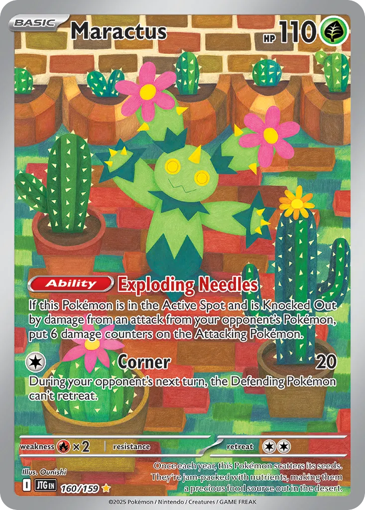 Maractus 160/159 — Journey Together (English Pokémon TCG card)