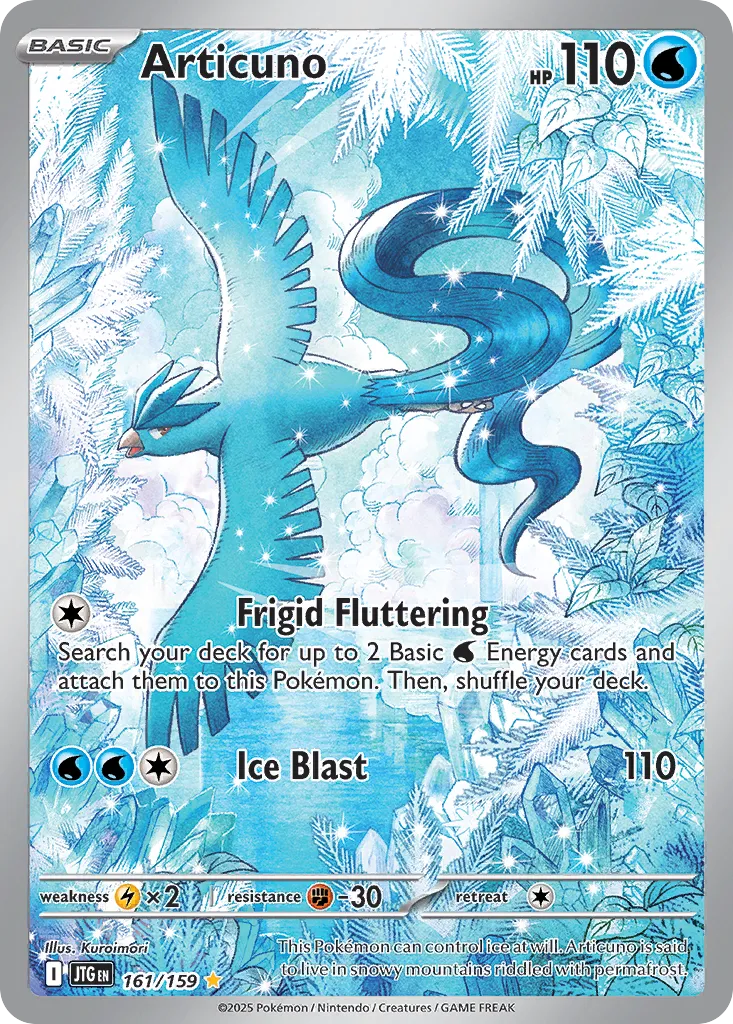 Articuno 161/159 — Journey Together (English Pokémon TCG card)