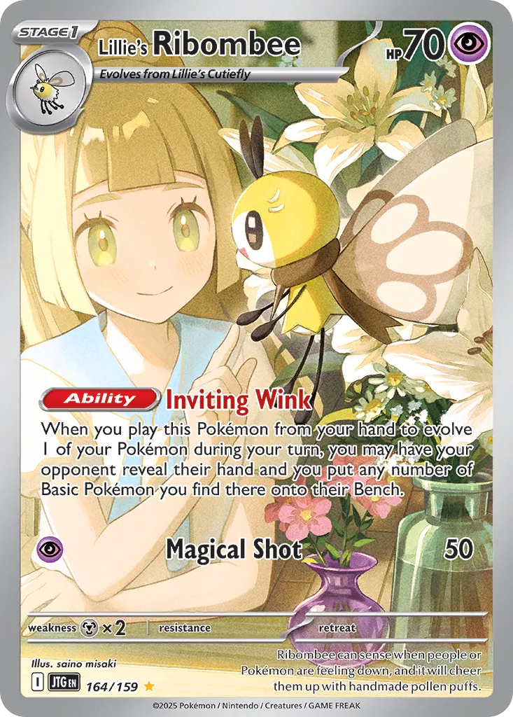 Lillie's Ribombee 164/159 — Journey Together (English Pokémon TCG card)