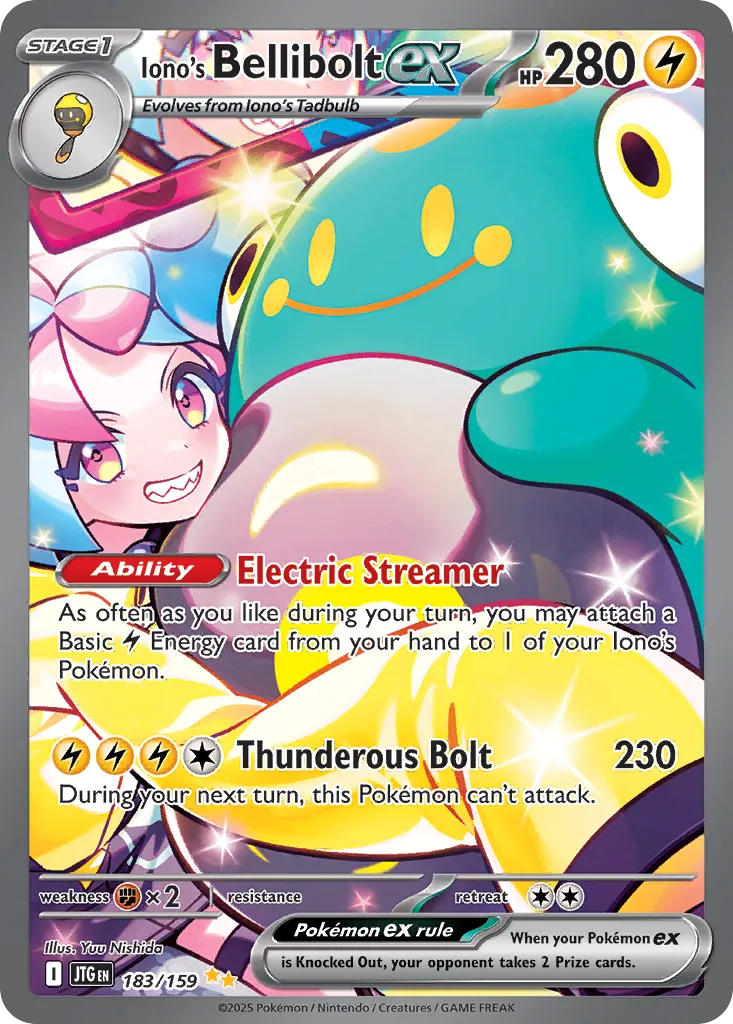 Iono's Bellibolt ex 183/159 — Journey Together (English Pokémon TCG card)