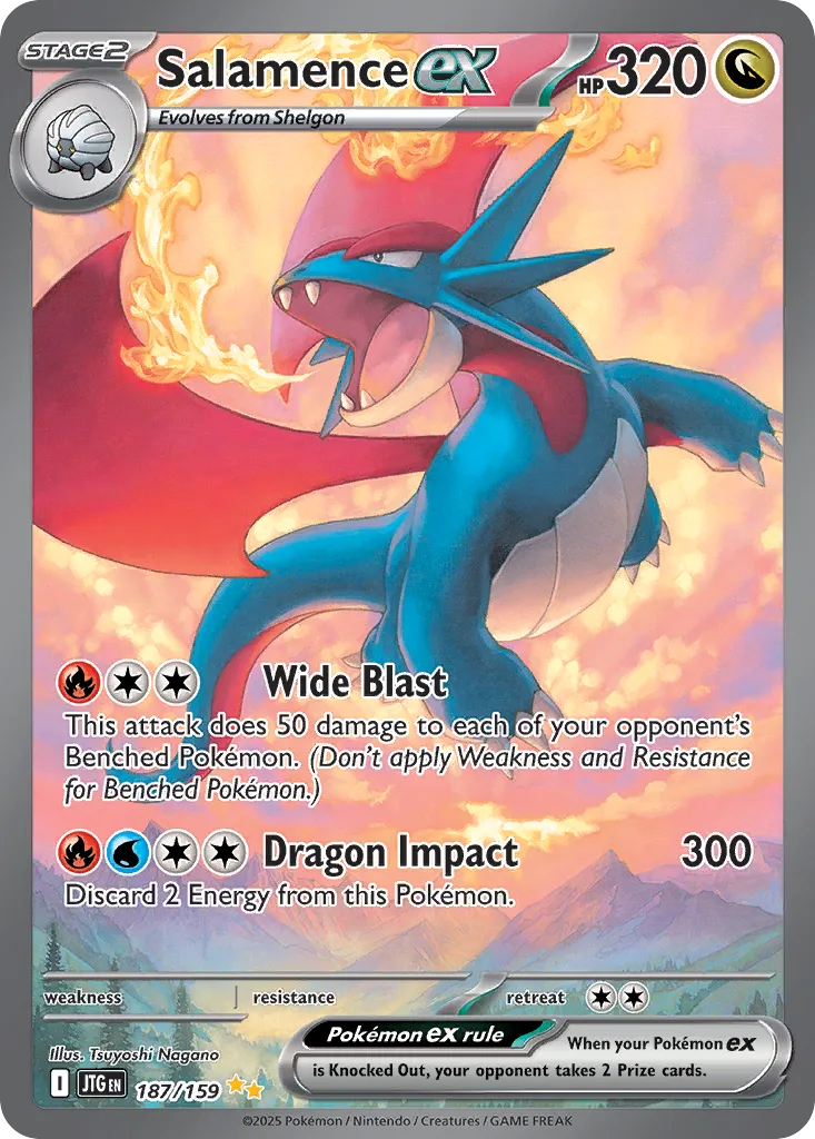 Salamence ex 187/159 — Journey Together (English Pokémon TCG card)