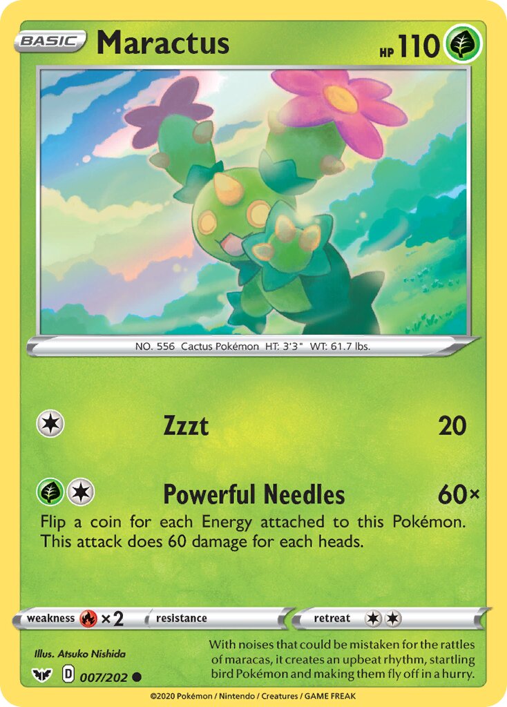 Maractus 007/202 — Sword & Shield (English Pokémon TCG card)