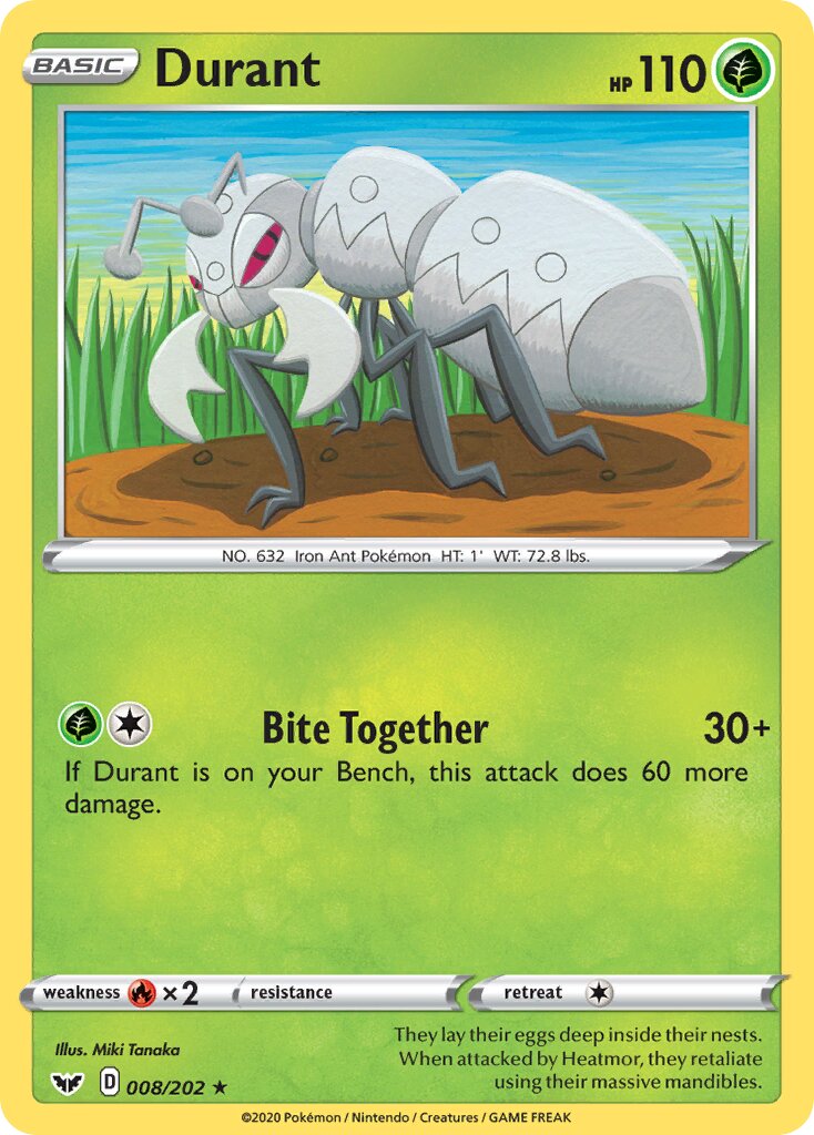 Durant 008/202 — Sword & Shield (English Pokémon TCG card)