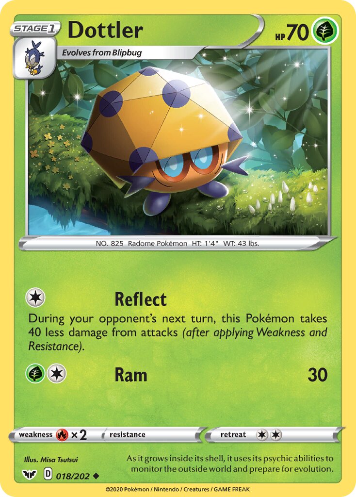 Dottler 018/202 — Sword & Shield (English Pokémon TCG card)