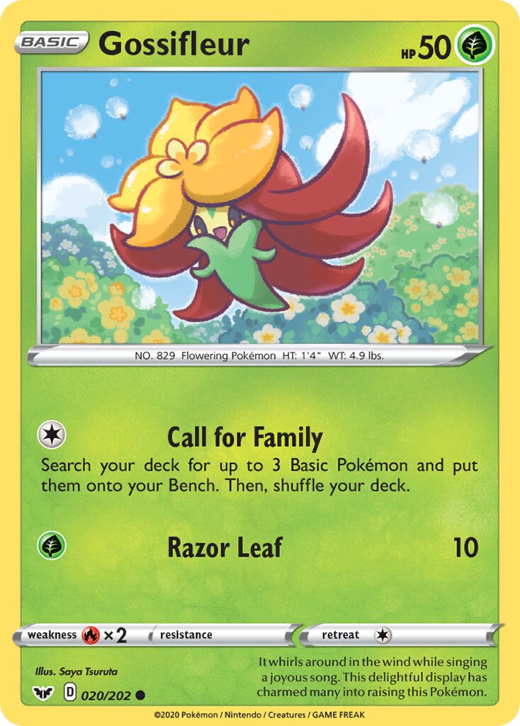 Gossifleur 020/202 — Sword & Shield (English Pokémon TCG card)