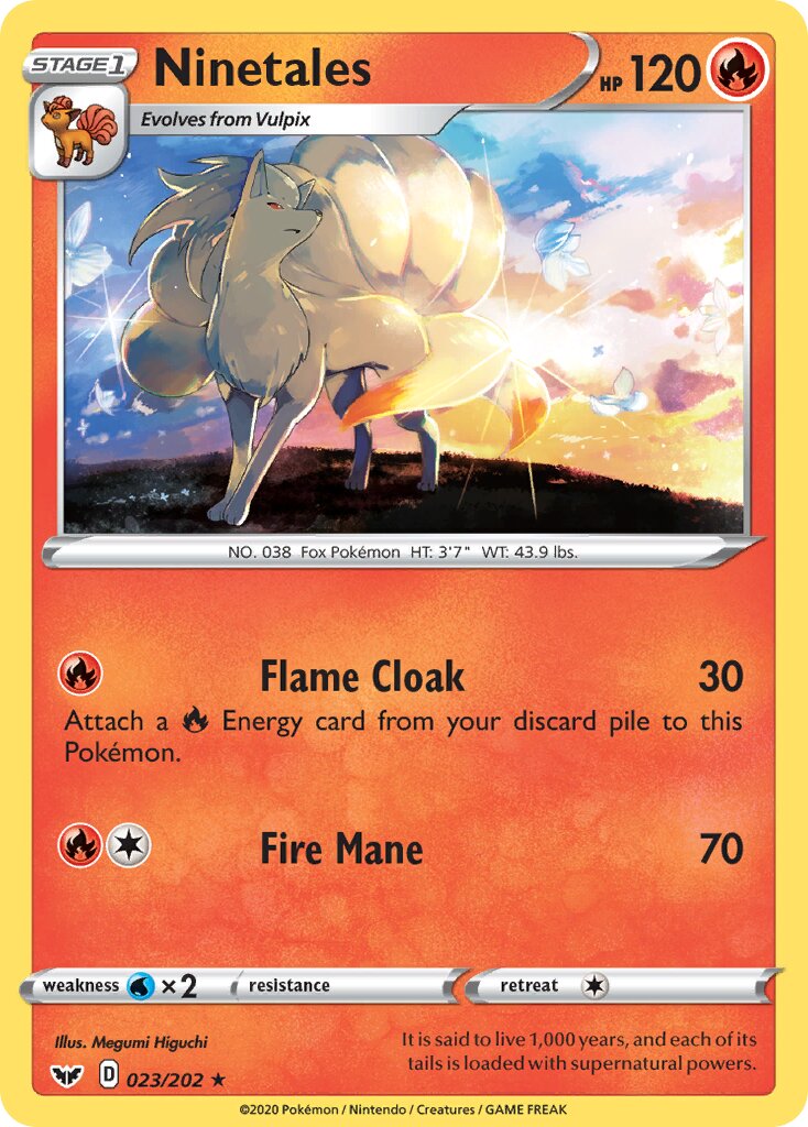 Ninetales 023/202 — Sword & Shield (English Pokémon TCG card)