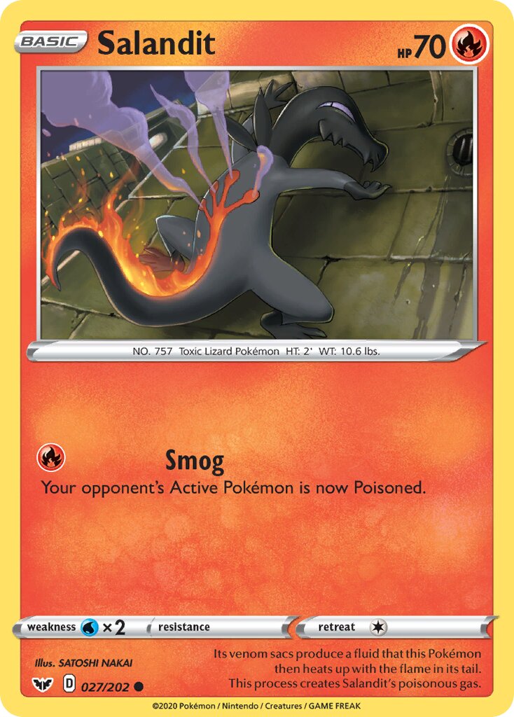 Salandit 027/202 — Sword & Shield (English Pokémon TCG card)