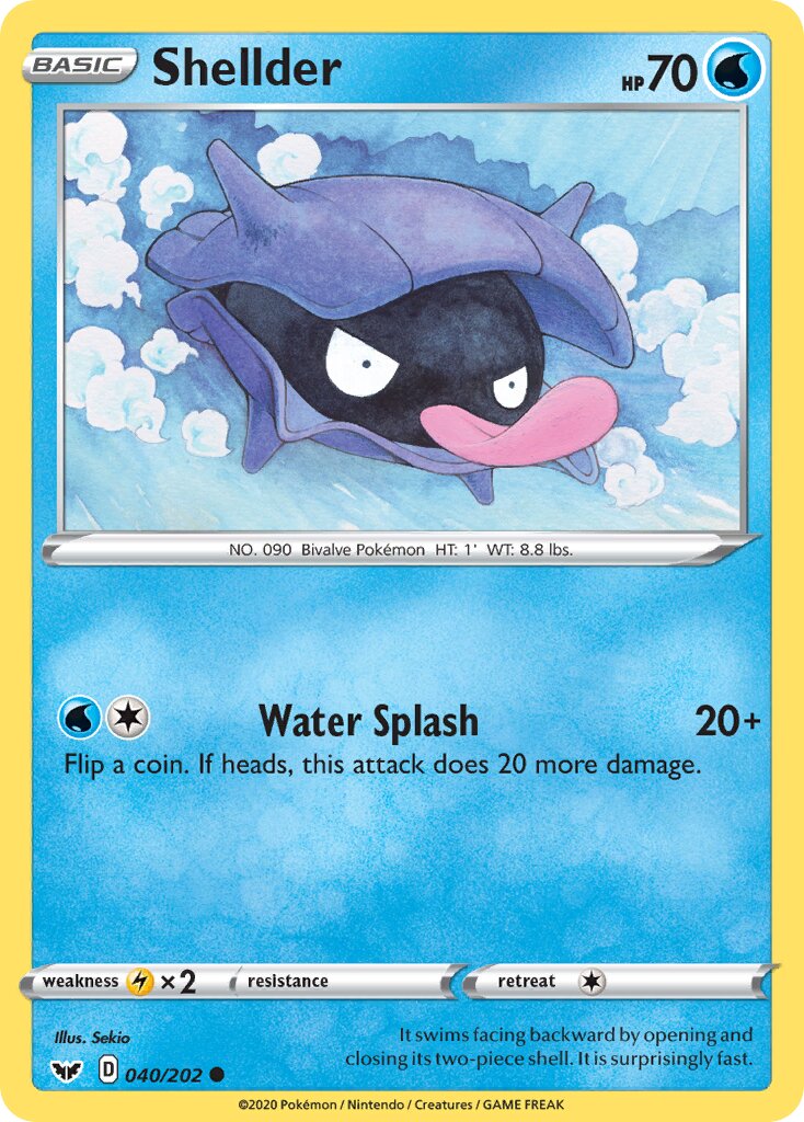 Shellder 040/202 — Sword & Shield (English Pokémon TCG card)