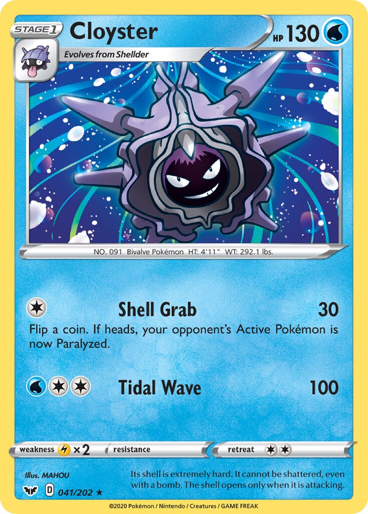 Cloyster 041/202 — Sword & Shield (English Pokémon TCG card)
