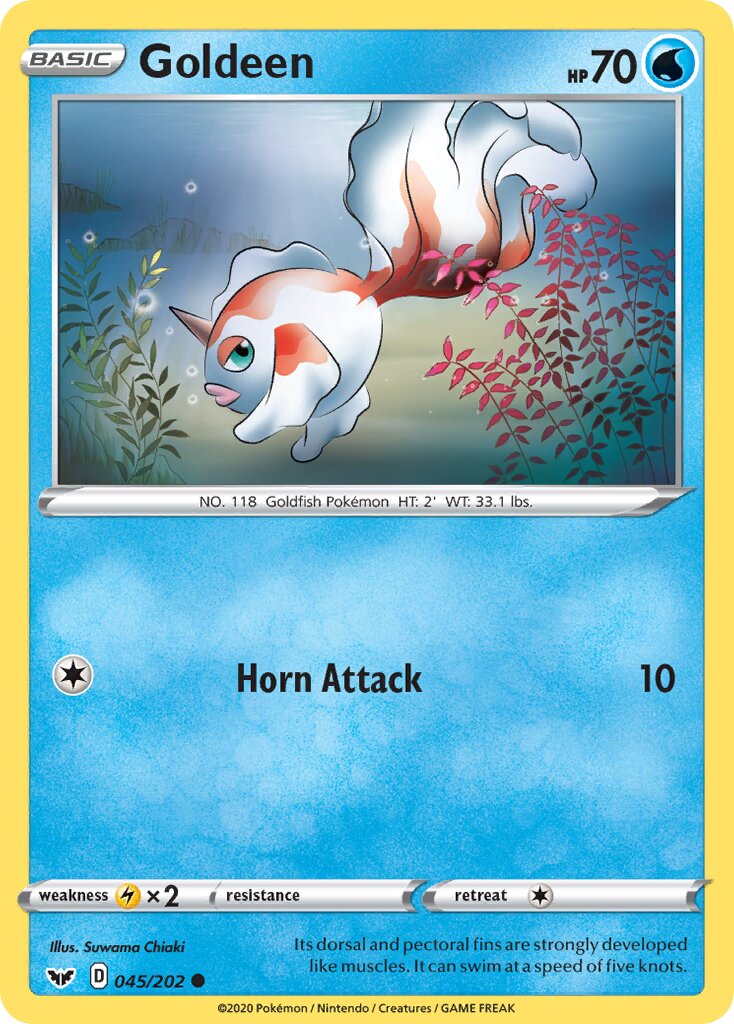 Goldeen 045/202 — Sword & Shield (English Pokémon TCG card)