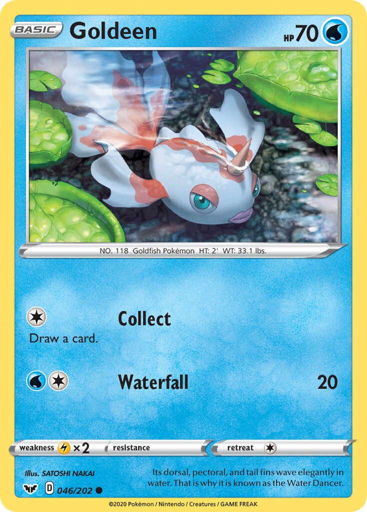 Goldeen 046/202 — Sword & Shield (English Pokémon TCG card)
