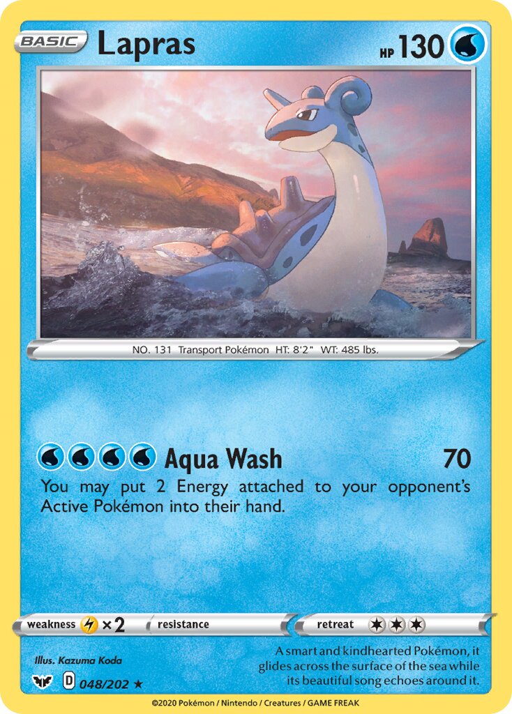 Lapras 048/202 — Sword & Shield (English Pokémon TCG card)