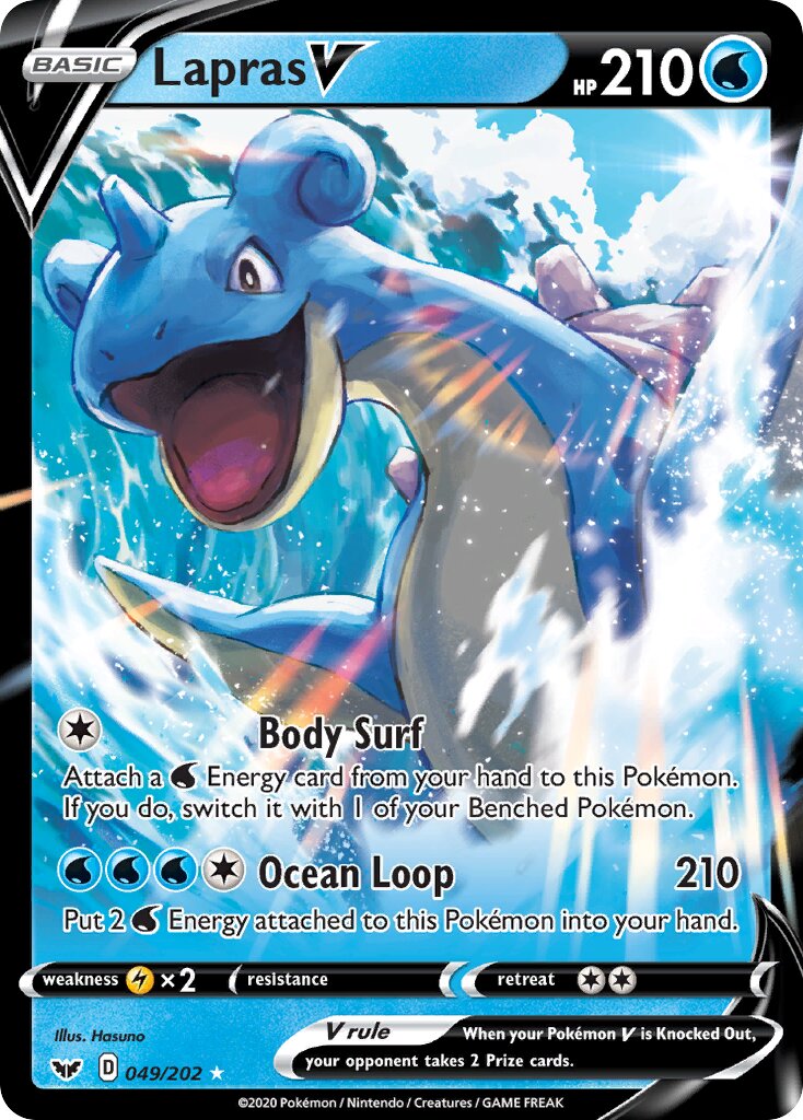 Lapras V 049/202 — Sword & Shield (English Pokémon TCG card)