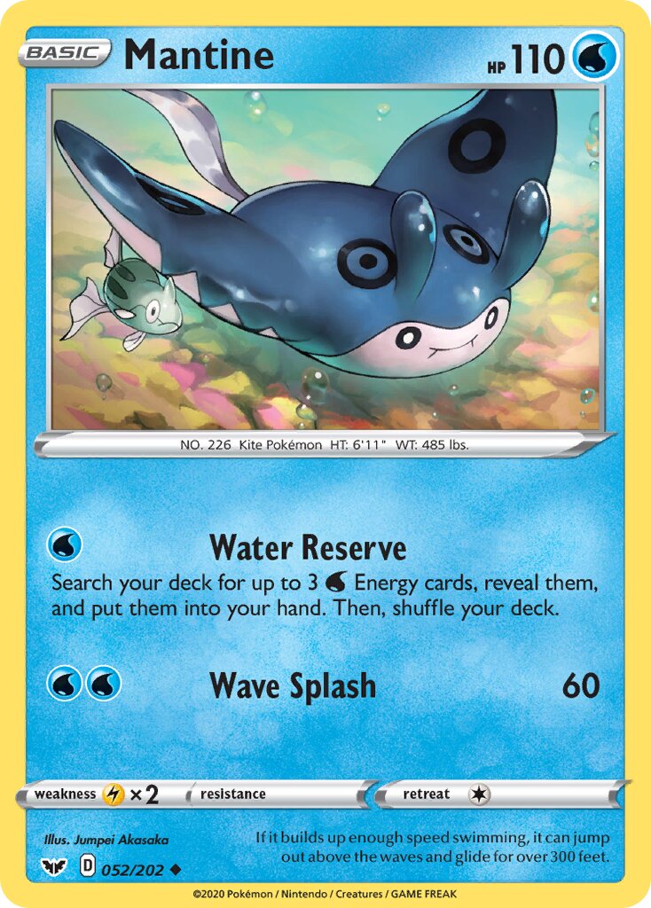 Mantine 052/202 — Sword & Shield (English Pokémon TCG card)