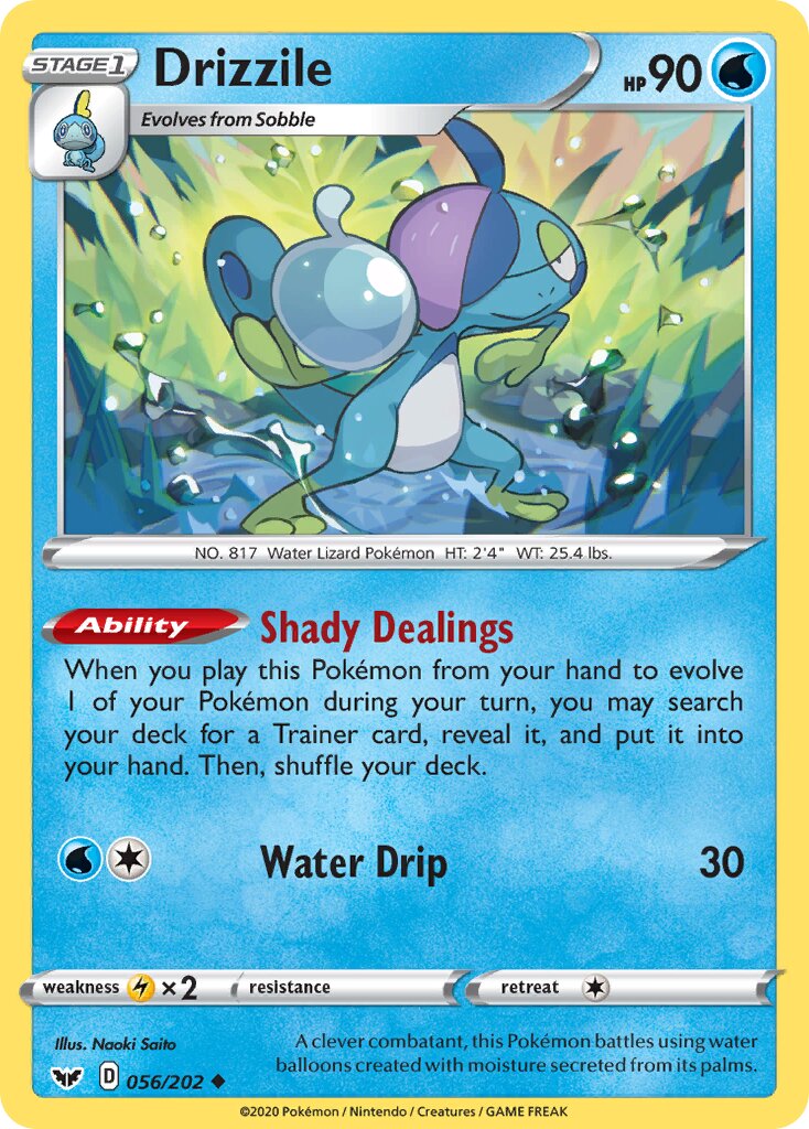 Drizzile 056/202 — Sword & Shield (English Pokémon TCG card)