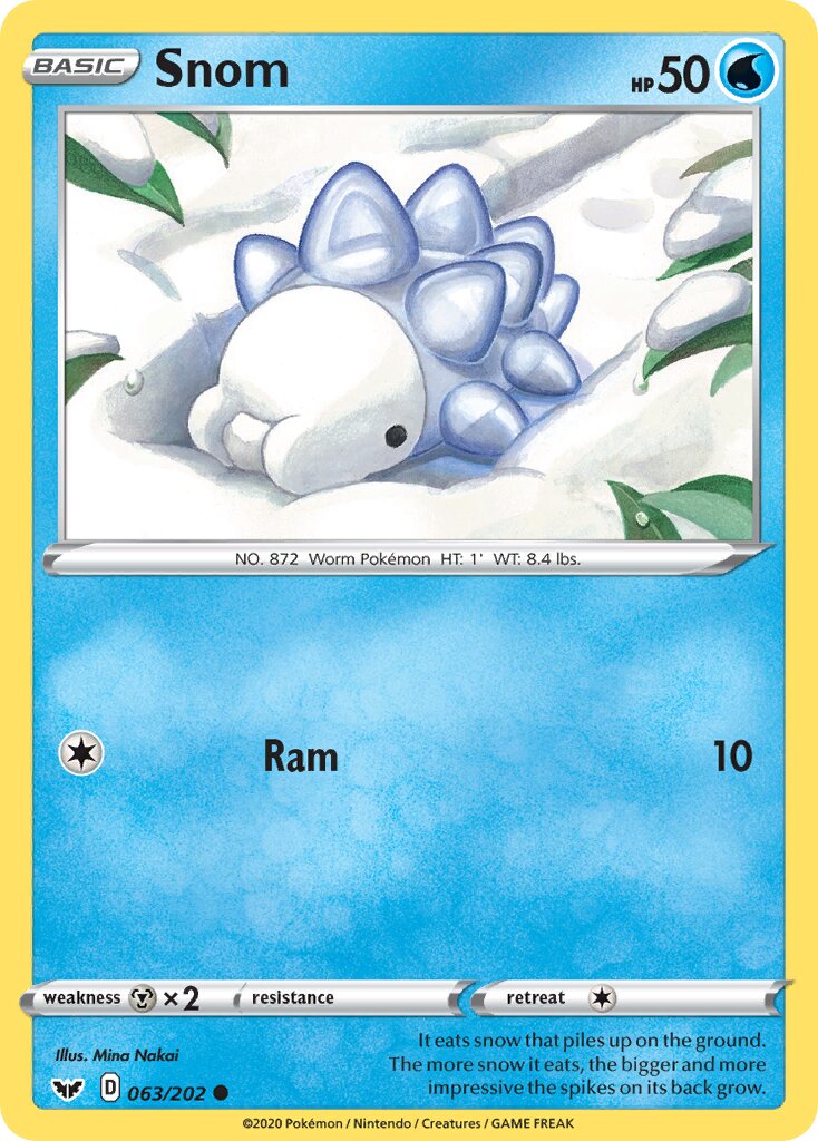 Snom 063/202 — Sword & Shield (English Pokémon TCG card)