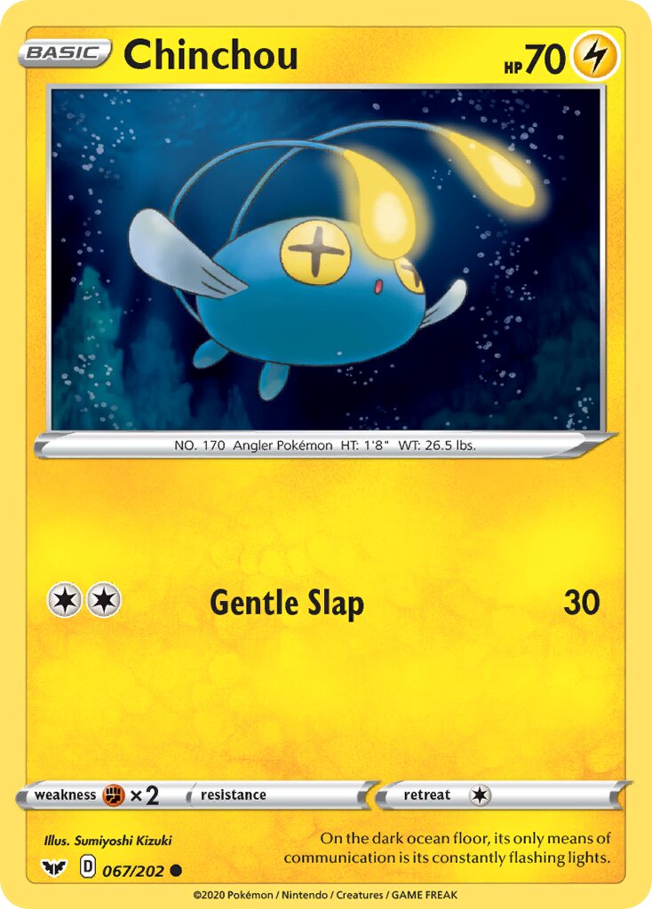 Chinchou 067/202 — Sword & Shield (English Pokémon TCG card)