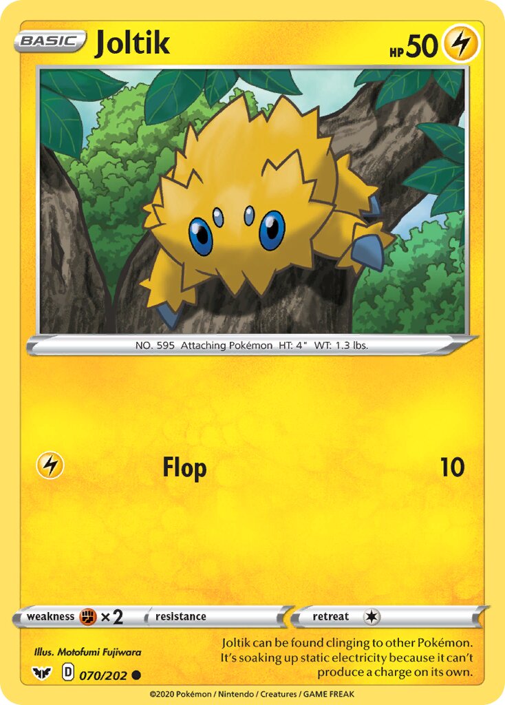 Joltik 070/202 — Sword & Shield (English Pokémon TCG card)