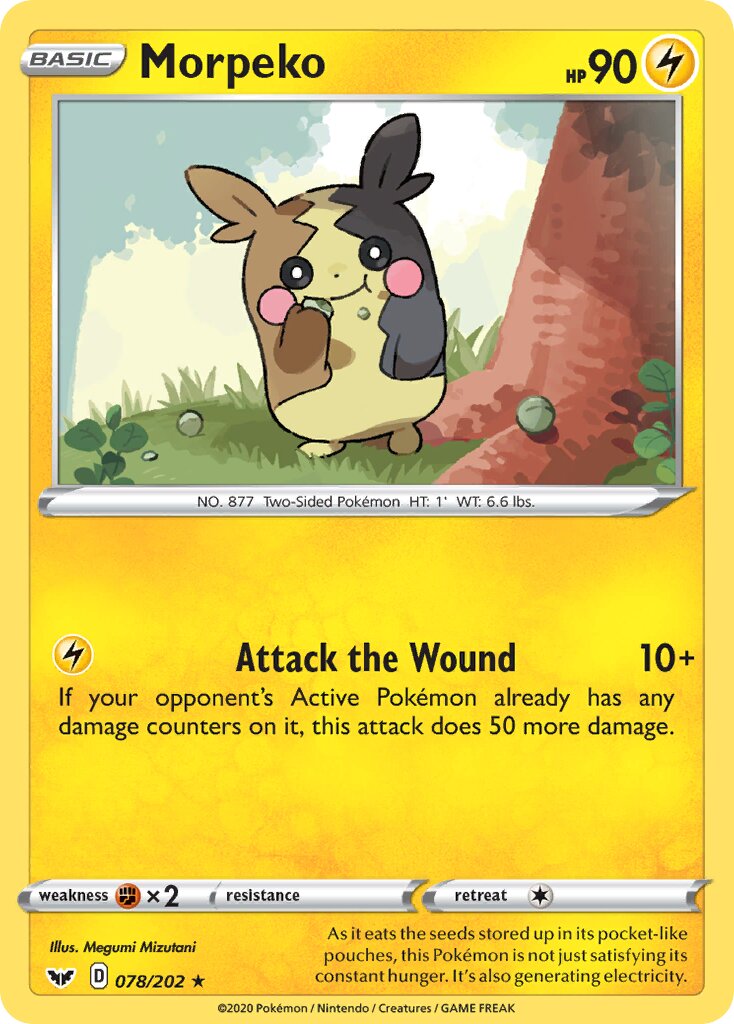 Morpeko 078/202 — Sword & Shield (English Pokémon TCG card)