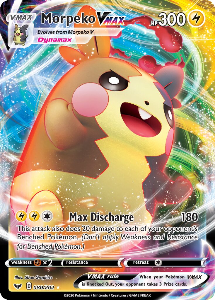 Morpeko VMAX 080/202 — Sword & Shield (English Pokémon TCG card)