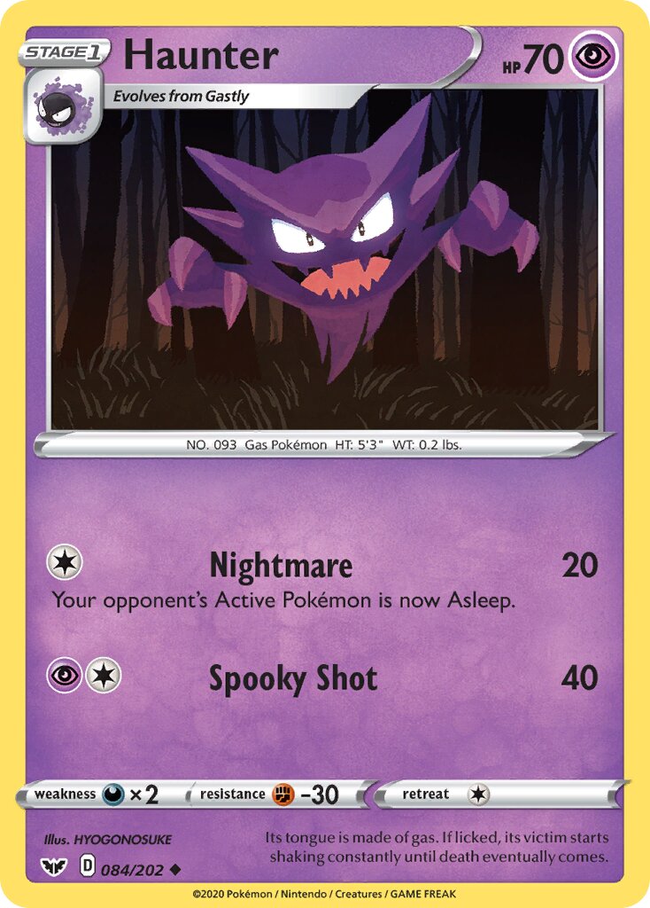 Haunter 084/202 — Sword & Shield (English Pokémon TCG card)